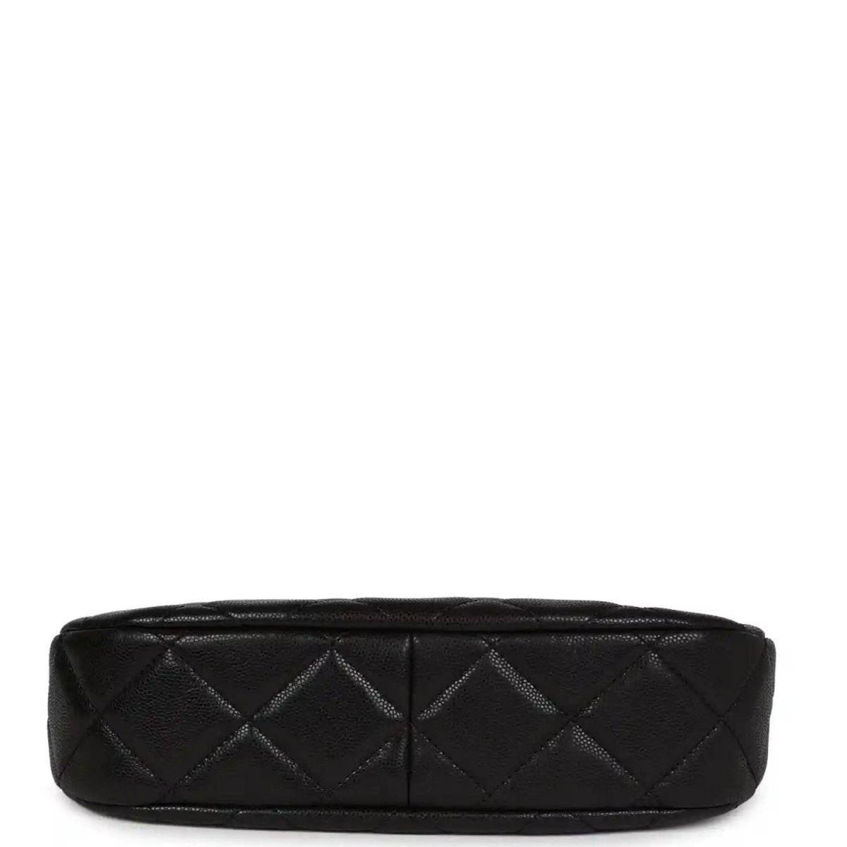 Chanel Black Shiny Caviar Hobo Bag With Brushed Gold Hardware - NEESTRA