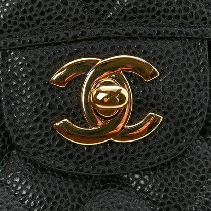 Chanel Caviar Quilted Medium Double Flap Bag in Black - NEESTRA