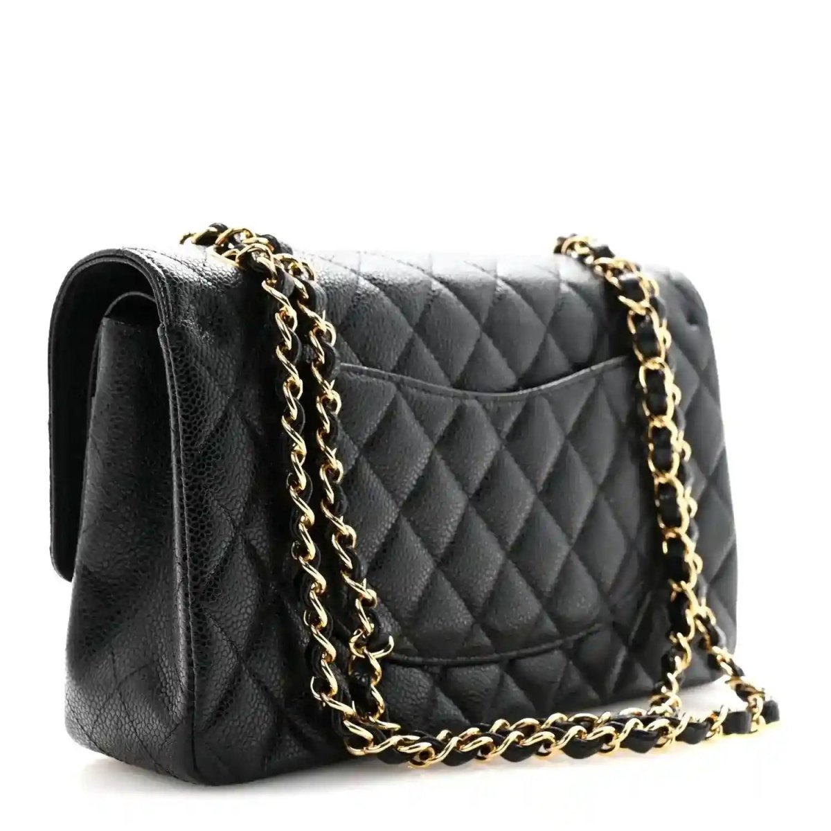 Chanel Caviar Quilted Medium Double Flap Bag in Black - NEESTRA
