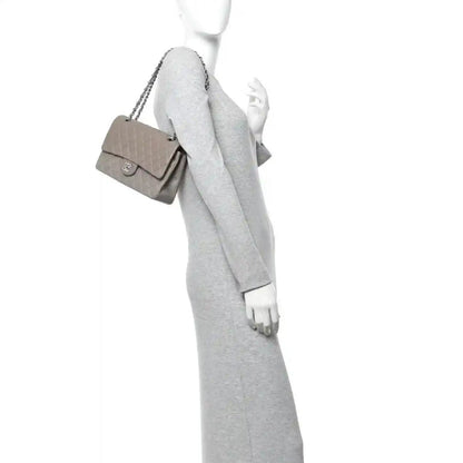 Chanel Caviar Quilted Medium Double Flap Bag in Taupe - NEESTRA