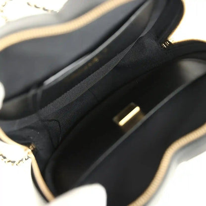 Chanel CC In Love Large Heart Bag in Black Lambskin - NEESTRA