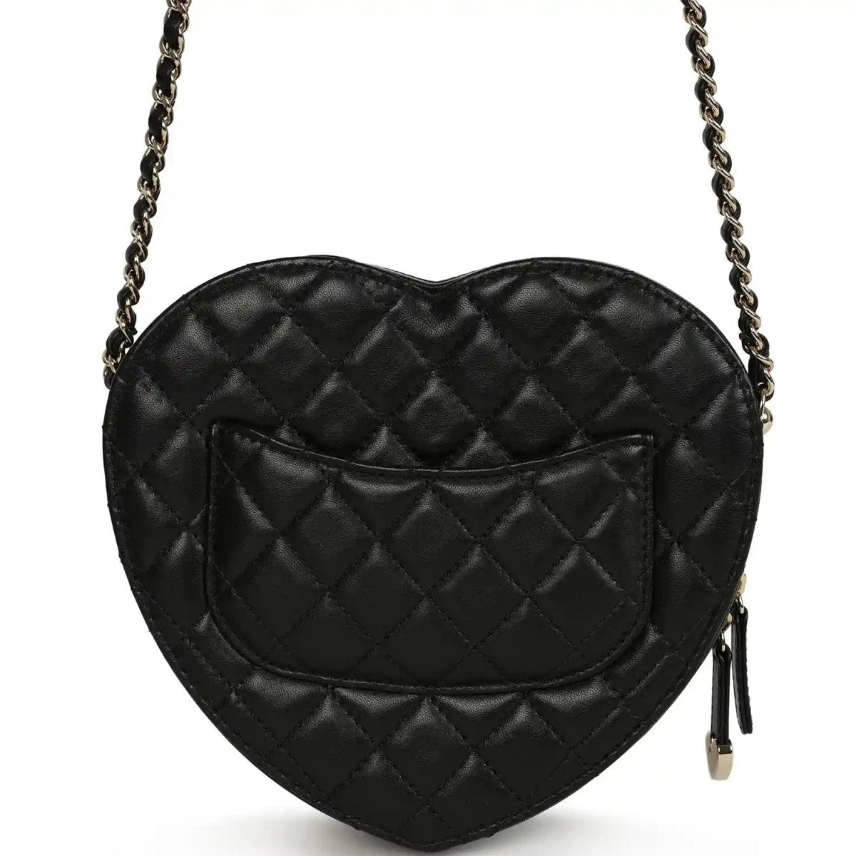 Chanel CC In Love Large Heart Bag in Black Lambskin - NEESTRA