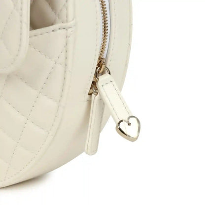 Chanel CC In Love Large Heart Bag White Lambskin Gold Hardware - NEESTRA
