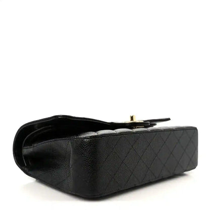 Chanel Classic Medium Double Flap Bag in Black Caviar Leather - NEESTRA