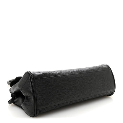 CHANEL Grained Calfskin Stitched Urban Essentials Small Shopping Bag Black - NEESTRA