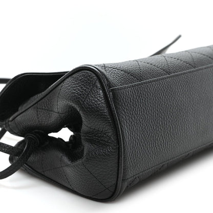 CHANEL Grained Calfskin Stitched Urban Essentials Small Shopping Bag Black - NEESTRA