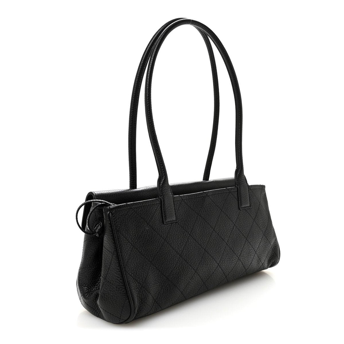 CHANEL Grained Calfskin Stitched Urban Essentials Small Shopping Bag Black - NEESTRA