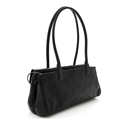 CHANEL Grained Calfskin Stitched Urban Essentials Small Shopping Bag Black - NEESTRA