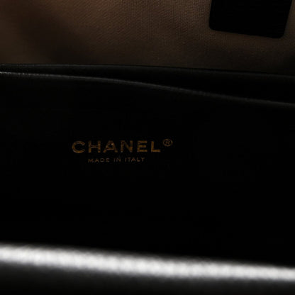 CHANEL Grained Calfskin Stitched Urban Essentials Small Shopping Bag Black - NEESTRA