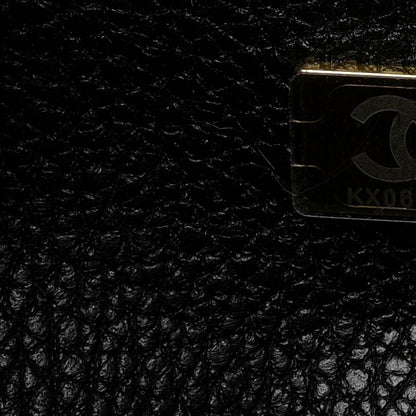 Chanel Grained Calfskin Stitched Urban Essentials Small Shopping Bag Black - NEESTRA