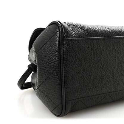 Chanel Grained Calfskin Stitched Urban Essentials Small Shopping Bag Black - NEESTRA
