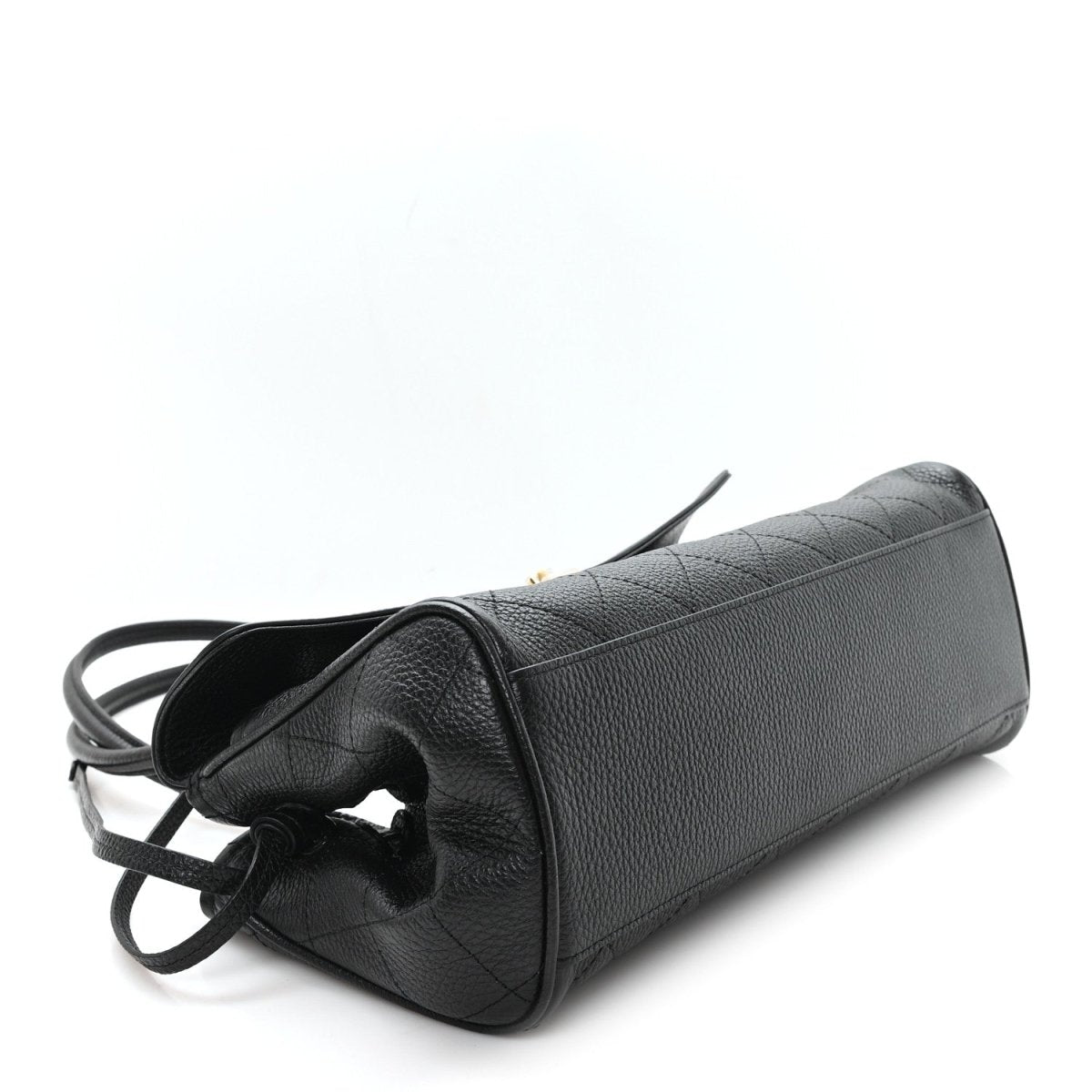 CHANEL Grained Calfskin Stitched Urban Essentials Small Shopping Bag Black - NEESTRA