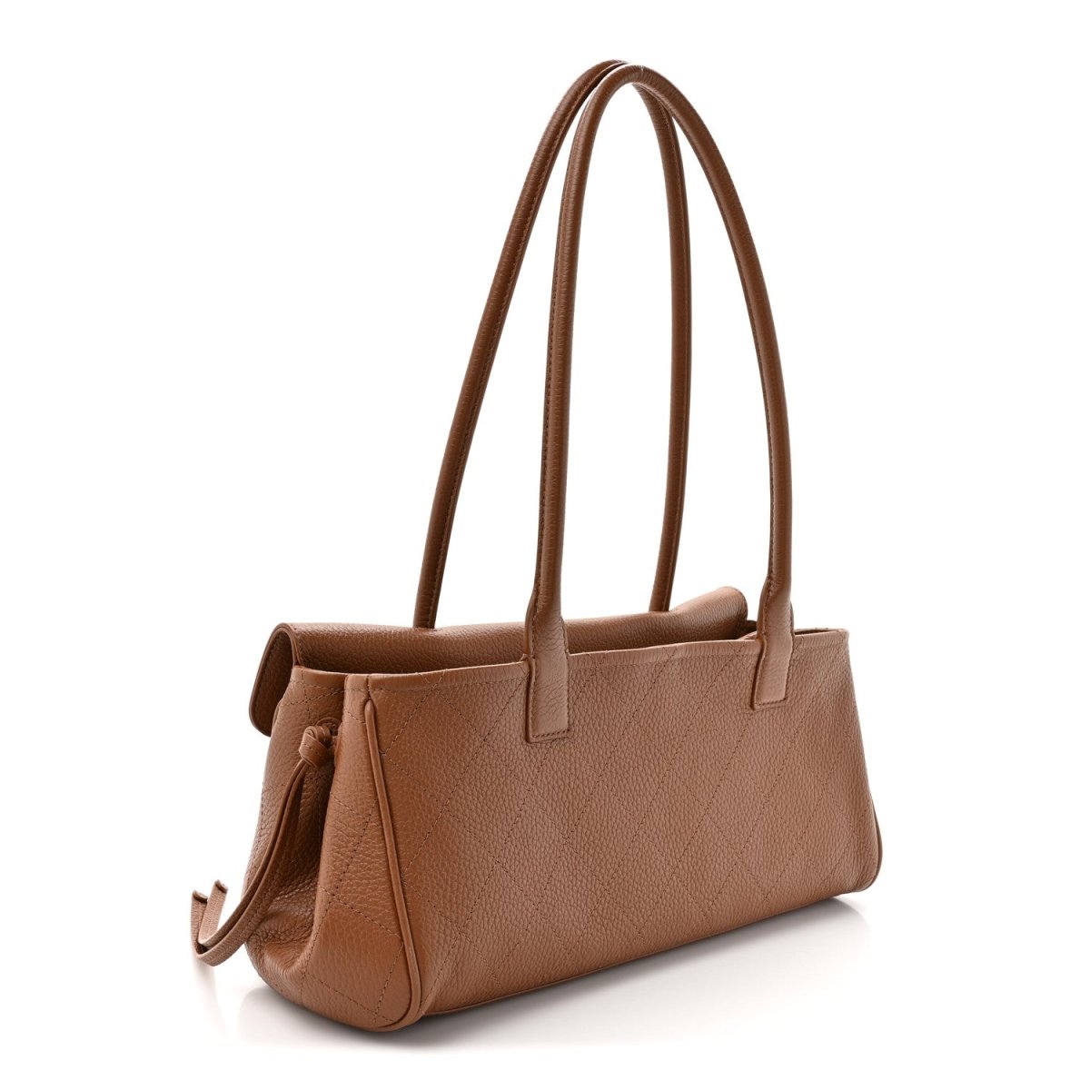 Chanel Grained Calfskin Stitched Urban Essentials Small Shopping Bag Camel - NEESTRA