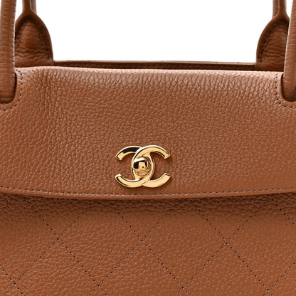 Chanel Grained Calfskin Stitched Urban Essentials Small Shopping Bag Camel - NEESTRA