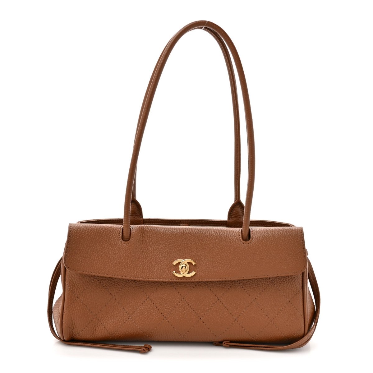 Chanel Grained Calfskin Stitched Urban Essentials Small Shopping Bag Camel - NEESTRA