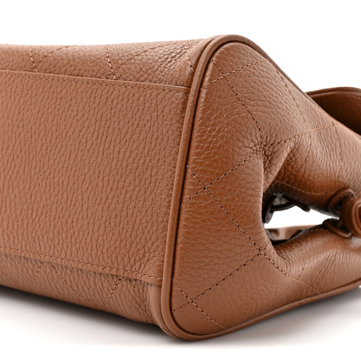 Chanel Grained Calfskin Stitched Urban Essentials Small Shopping Bag Camel - NEESTRA