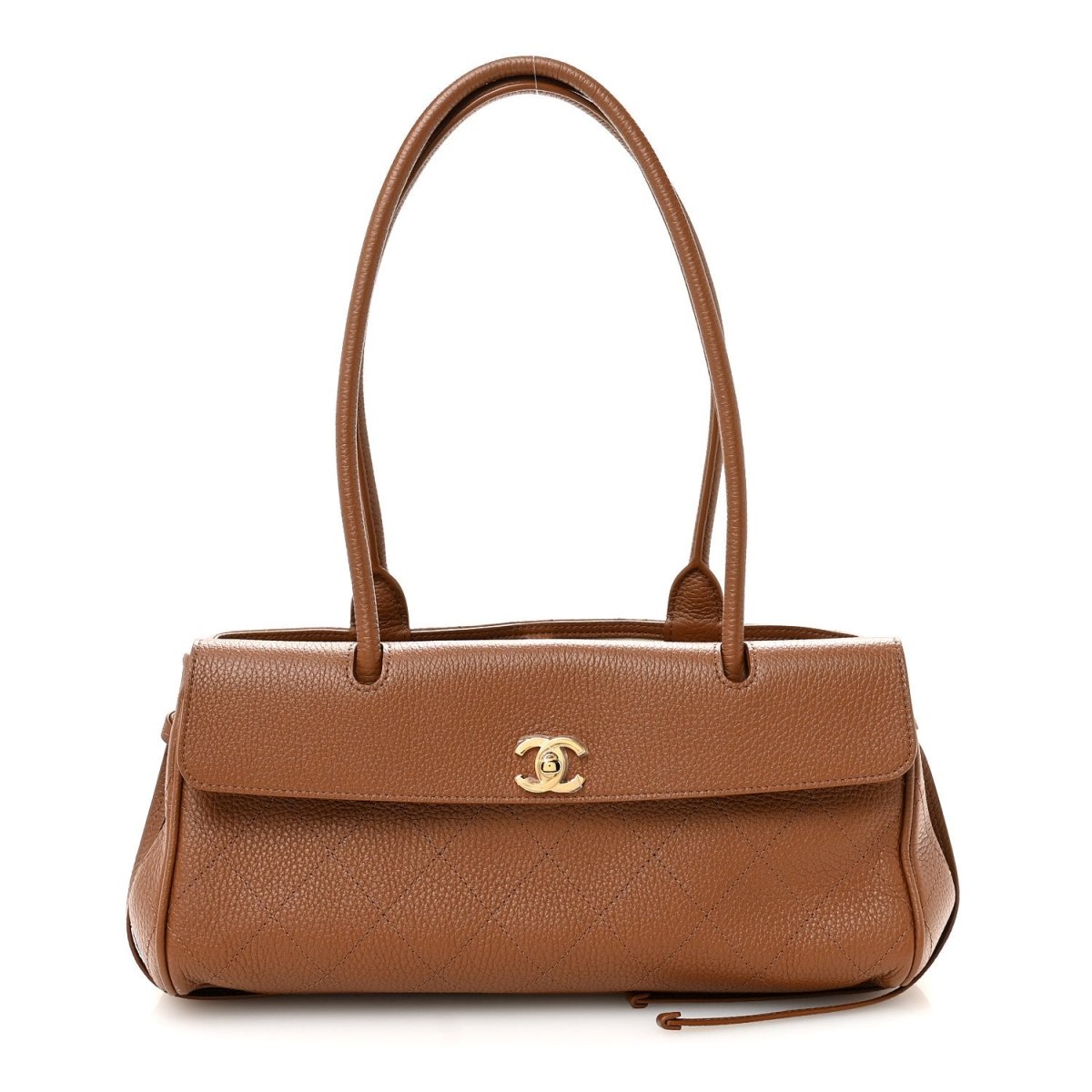 Chanel Grained Calfskin Stitched Urban Essentials Small Shopping Bag Camel - NEESTRA