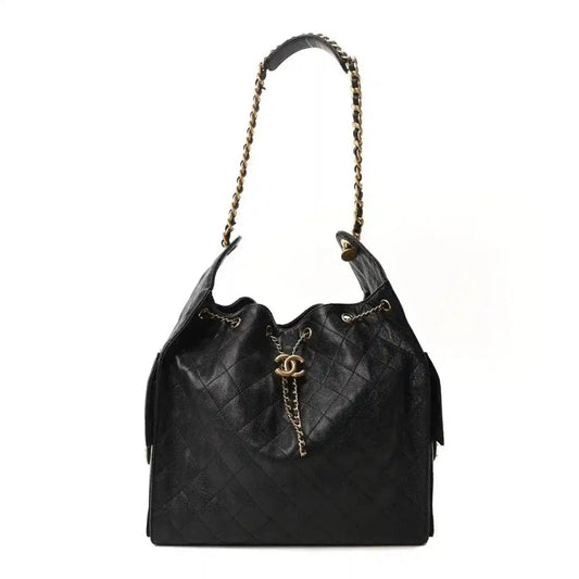 Chanel Medium Caviar Quilted 25 Handbag in Black Calfskin Leather - NEESTRA