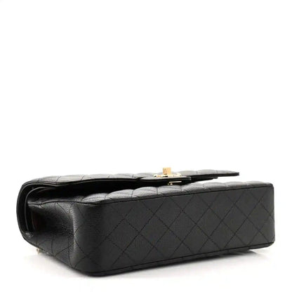 Chanel Medium Classic Double Flap Bag in Black Caviar Leather - NEESTRA