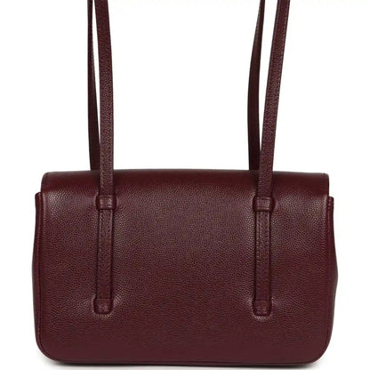 Chanel Mini Preppy Coco Clutch Dark Burgundy Shiny Caviar Leather - NEESTRA