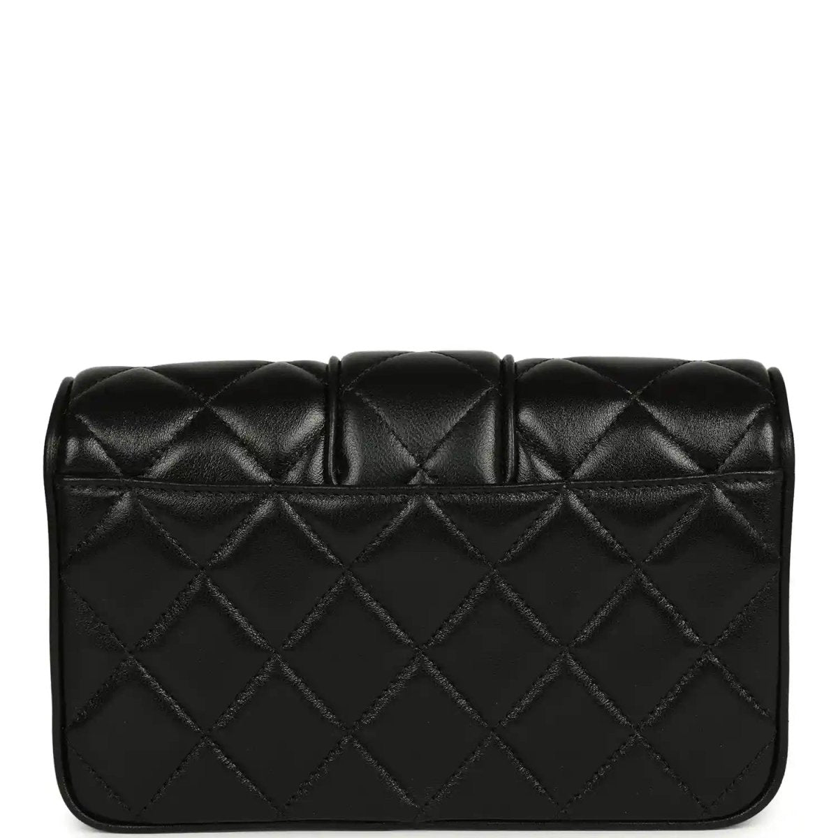 Chanel Mini Tab Flap Bag in Black Lambskin Gold Hardware - NEESTRA