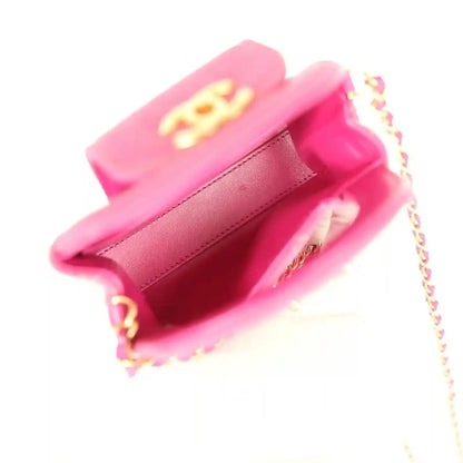 Chanel Nano Kelly Shopper in Fuchsia Washed Denim Brushed Gold - NEESTRA