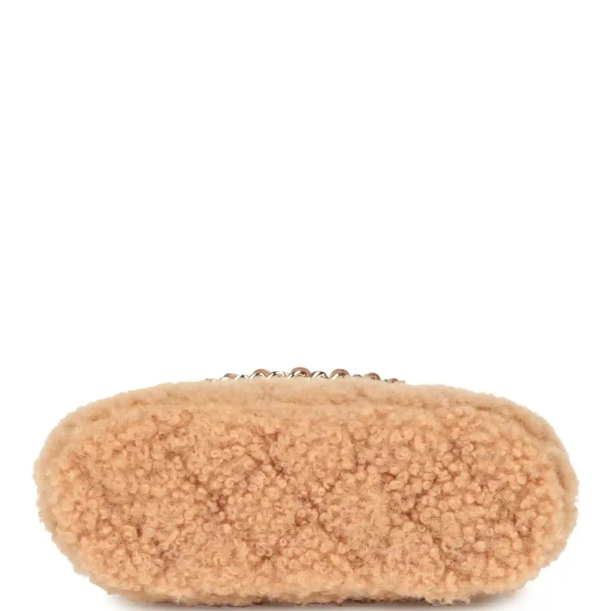 Chanel Small Coco Crossbody Bag in Beige Shearling Gold Hardware - NEESTRA