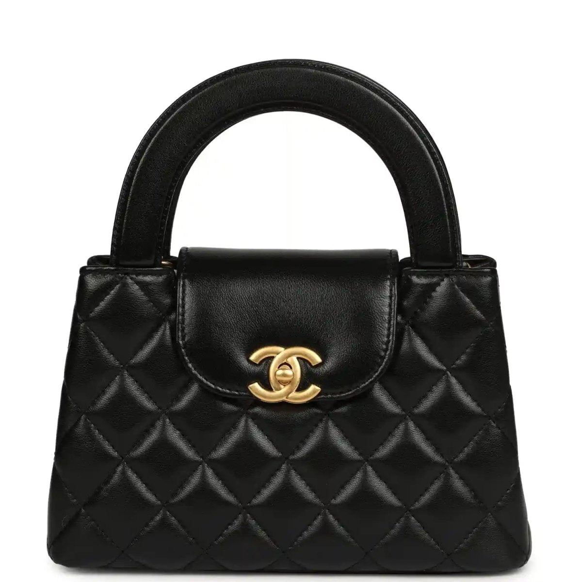 Chanel Small Kelly Shopper Bag in Black Shiny Aged Calfskin - NEESTRA
