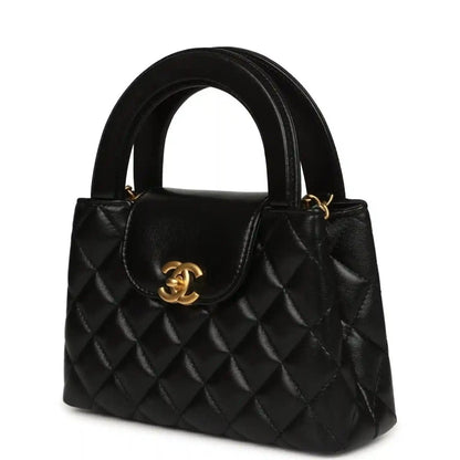 Chanel Small Kelly Shopper Bag in Black Shiny Aged Calfskin - NEESTRA