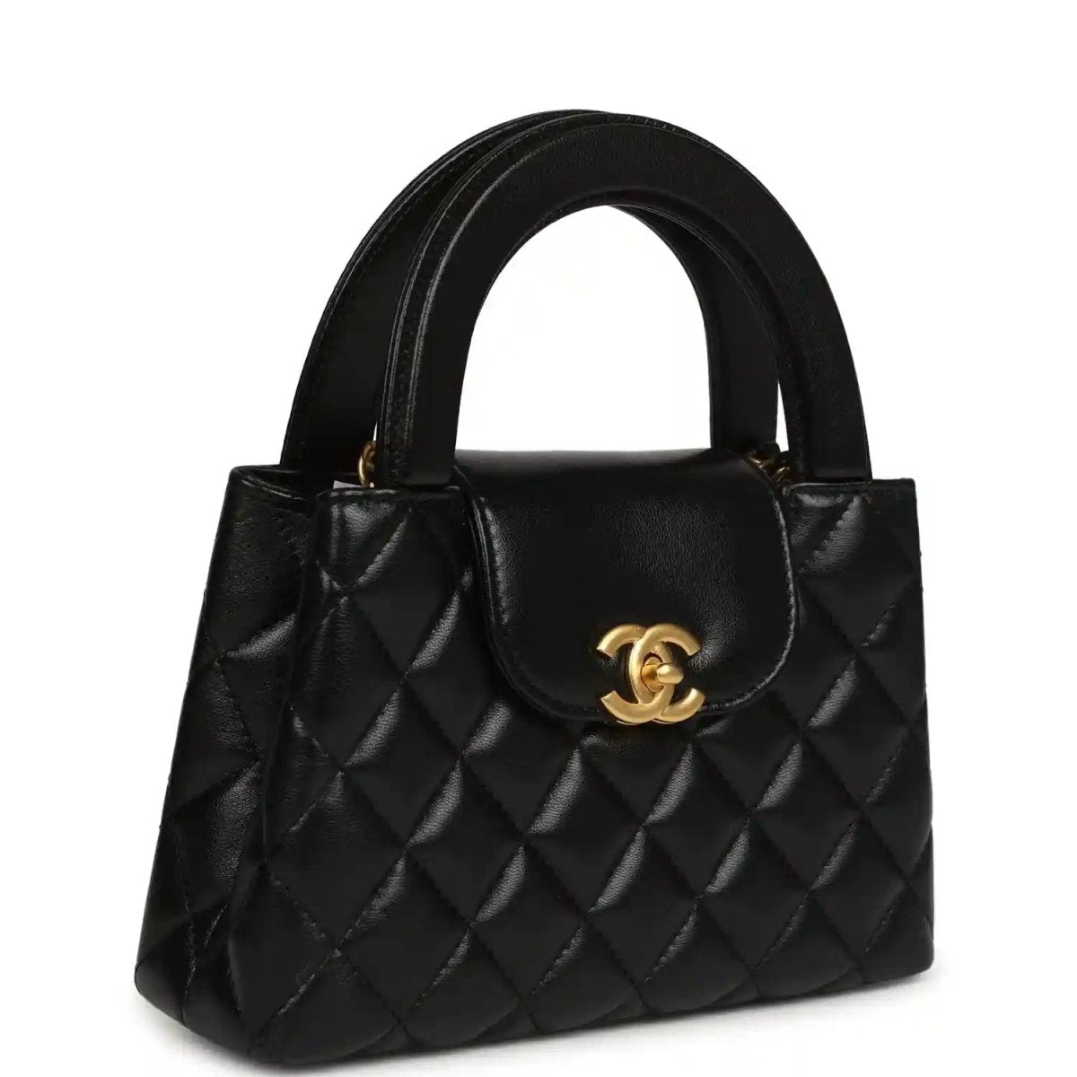 Chanel Small Kelly Shopper Bag in Black Shiny Aged Calfskin - NEESTRA