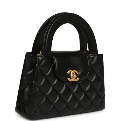 Chanel Small Kelly Shopper Bag in Black Shiny Aged Calfskin - NEESTRA