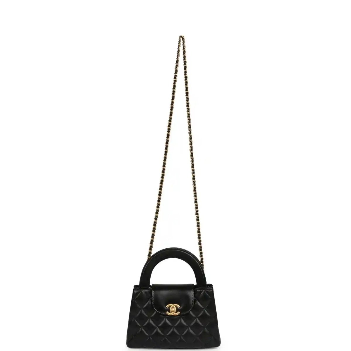Chanel Small Kelly Shopper Bag in Black Shiny Aged Calfskin - NEESTRA