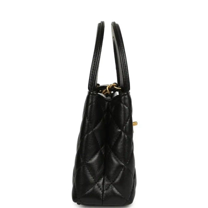 Chanel Small Kelly Shopper Bag in Black Shiny Aged Calfskin - NEESTRA