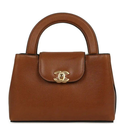 Chanel Small Kelly Shopper Bag in Camel Caviar Leather - NEESTRA