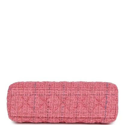 Chanel Small Kelly Shopper Bag in Pink Tweed Brushed Gold - NEESTRA
