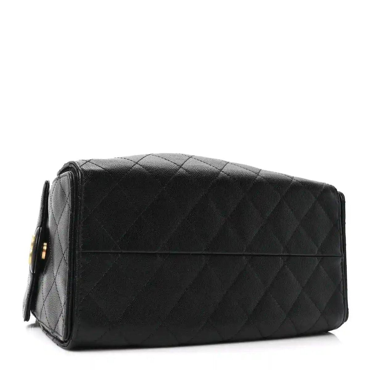 Chanel Small Quilted Caviar Leather Handbag with Gold Hardware - NEESTRA