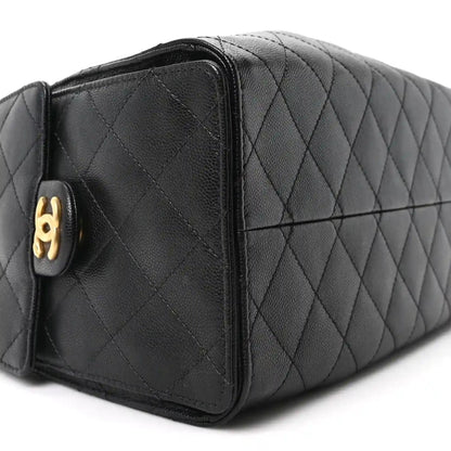 Chanel Small Quilted Caviar Leather Handbag with Gold Hardware - NEESTRA