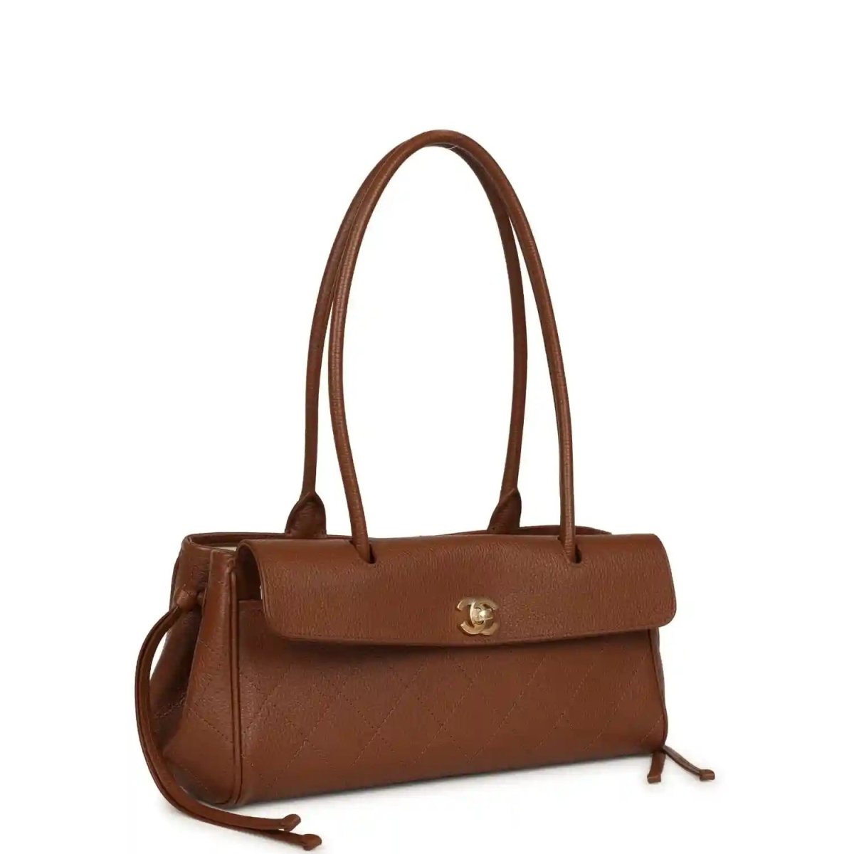 Chanel Small Urban Essential East West Shopping Tote Brown Caviar - NEESTRA