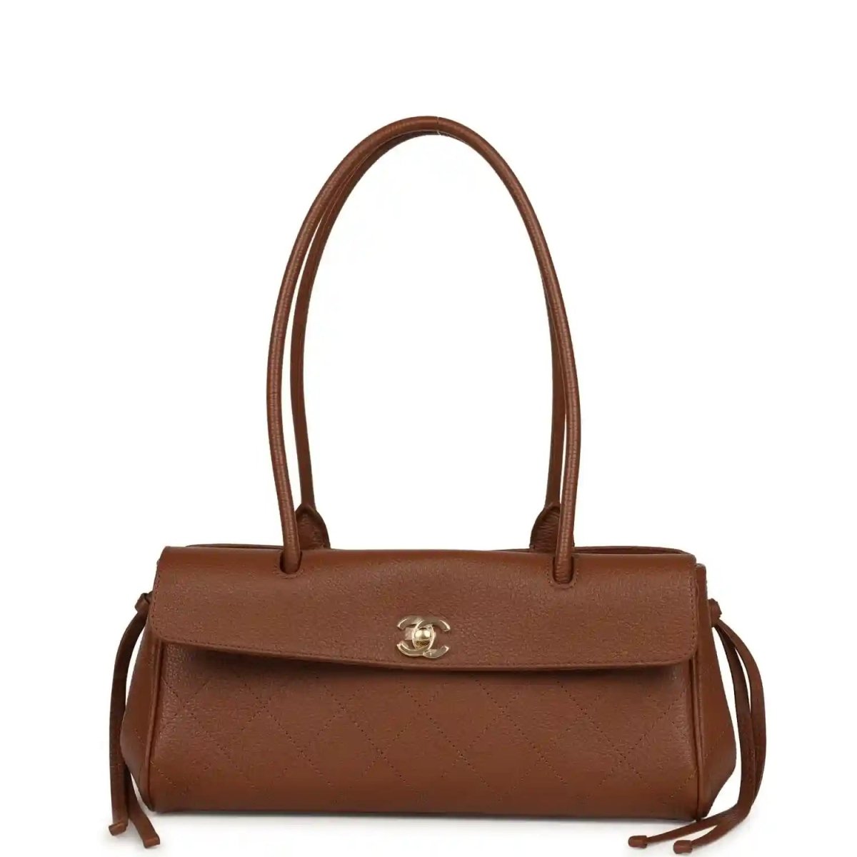 Chanel Small Urban Essential East West Shopping Tote Brown Caviar - NEESTRA