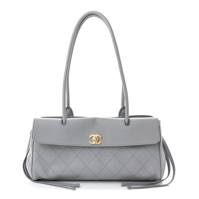 CHANEL Urban Essentials Grained Calfskin Small Shopping Bag Grey - NEESTRA