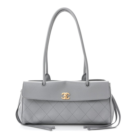 CHANEL Urban Essentials Grained Calfskin Small Shopping Bag Grey - NEESTRA