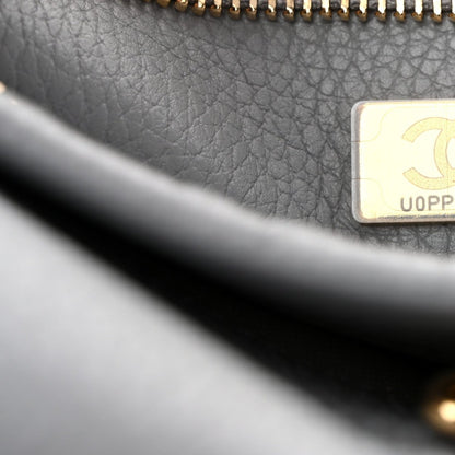 CHANEL Urban Essentials Grained Calfskin Small Shopping Bag Grey - NEESTRA