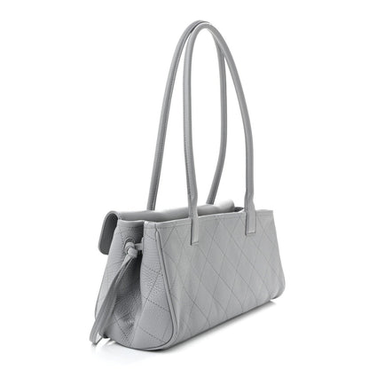 CHANEL Urban Essentials Grained Calfskin Small Shopping Bag Grey - NEESTRA