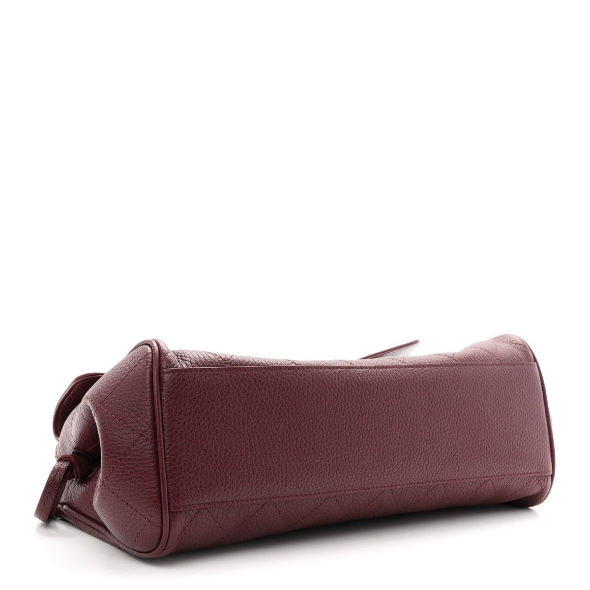 Chanel Urban Essentials Grained Calfskin Stitched Small Shopping Bag Burgundy - NEESTRA