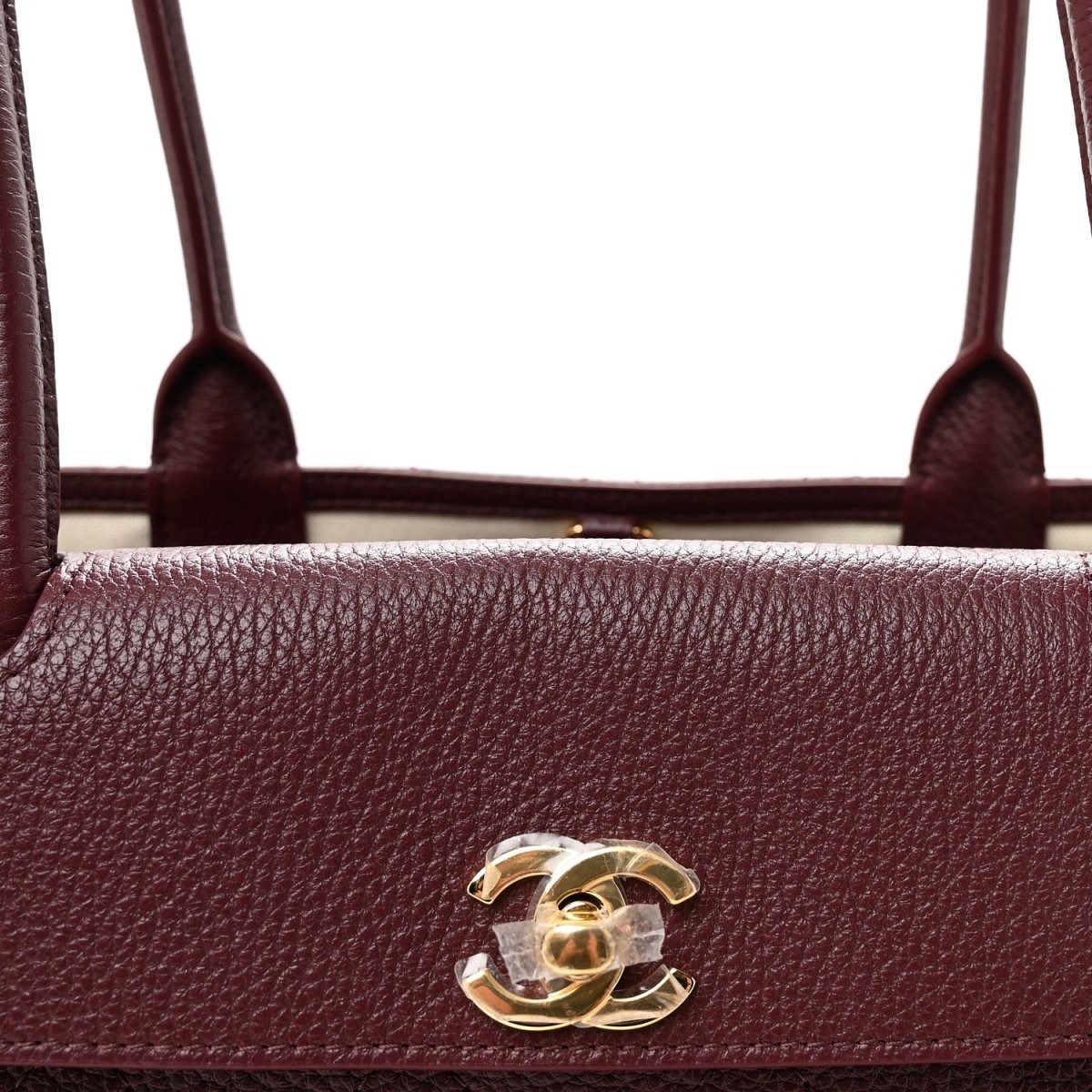 CHANEL Urban Essentials Small Shopping Bag Grained Calfskin Burgundy - NEESTRA