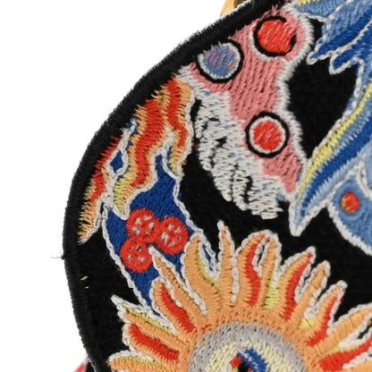 Christian Dior Black Canvas Embroidered Zodiac Fantastico Saddle Bag - NEESTRA
