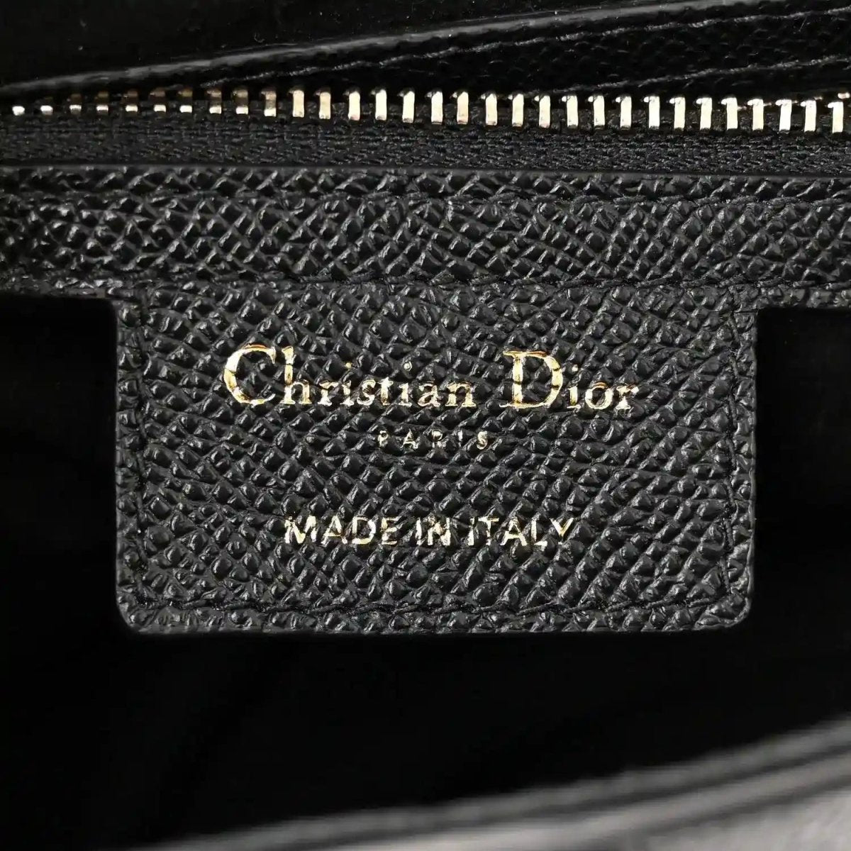 Christian Dior Grained Calfskin Leather Saddle Bag in Black - NEESTRA