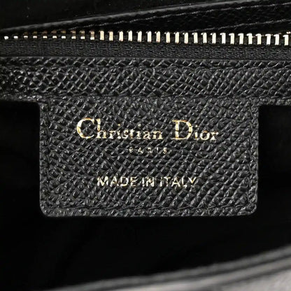 Christian Dior Grained Calfskin Leather Saddle Bag in Black - NEESTRA