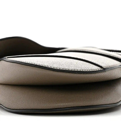 Christian Dior Grained Calfskin Saddle Bag in Clay Green - NEESTRA