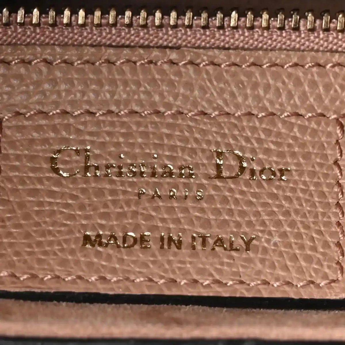 Christian Dior Grained Calfskin Saddle Bag in Fard Light Pink - NEESTRA